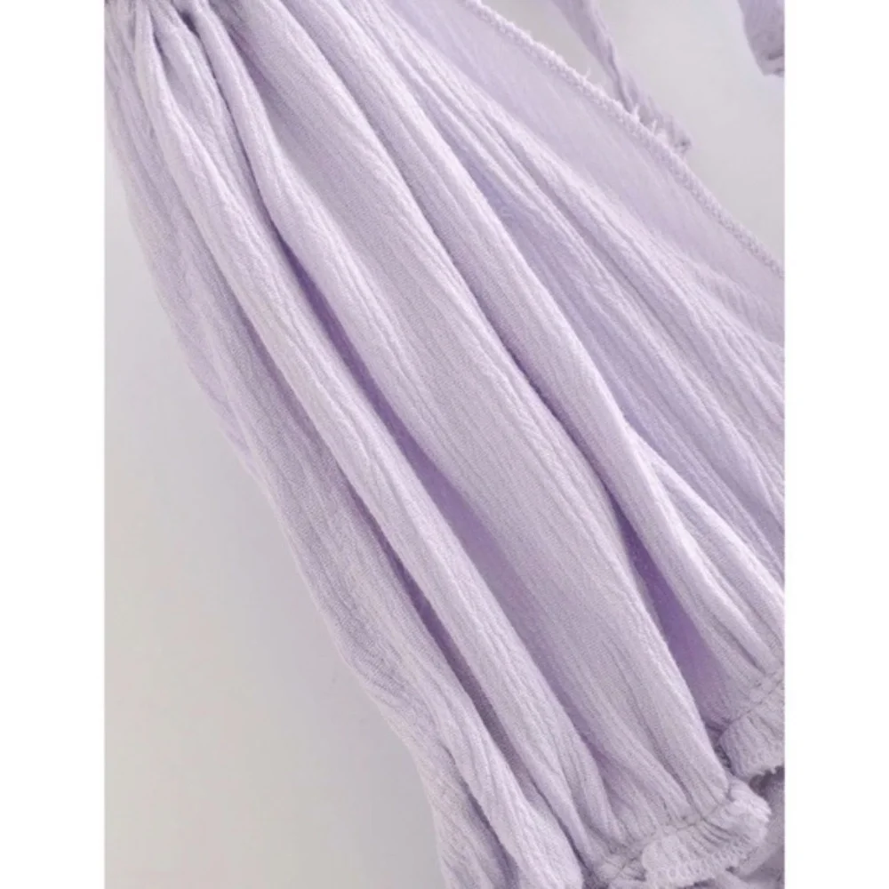 SOLD OUT Lavender Swiss Dot Halter Mini Dress - Picture 8 of 15